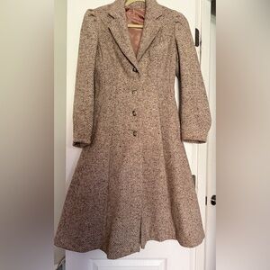 J Gallery Beige Tweed coat dress